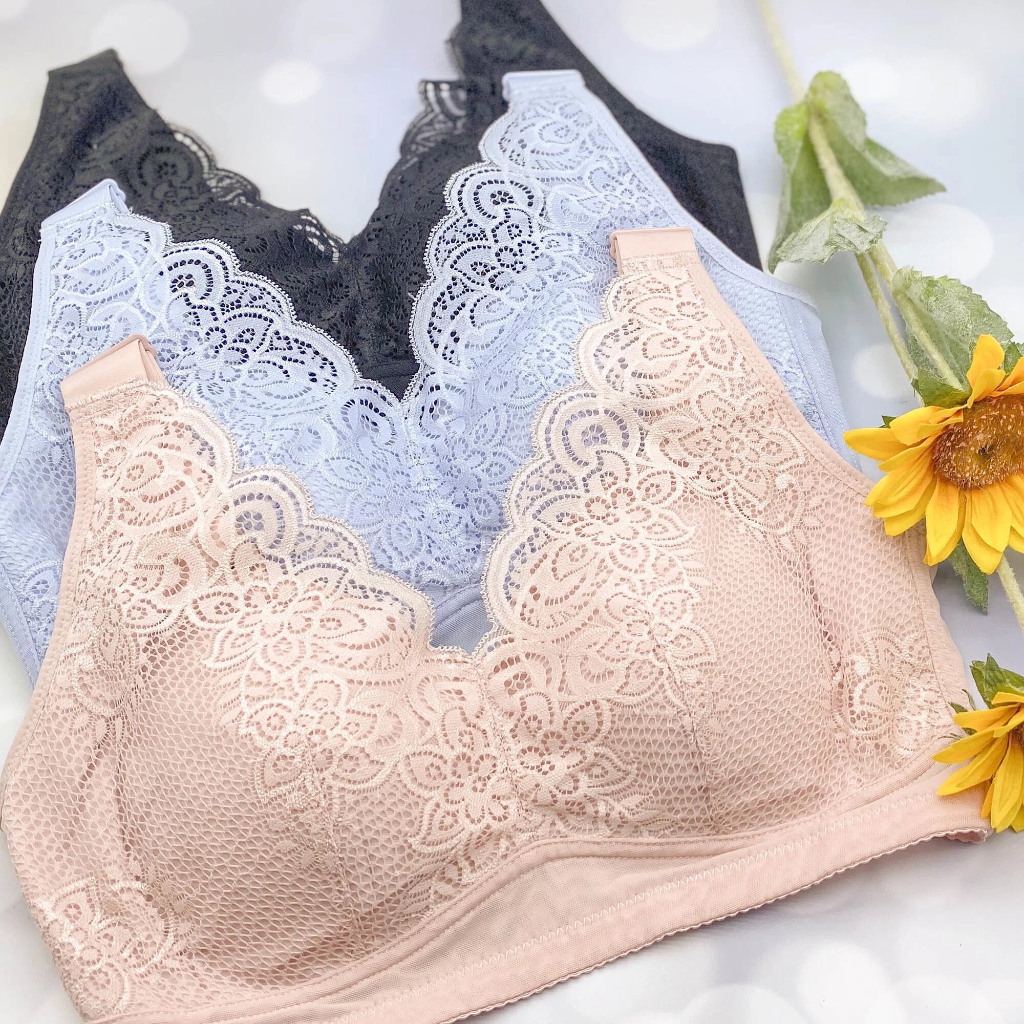 8007 - 深V性感 蘆薈纖維 無鋼圈 調整型內衣