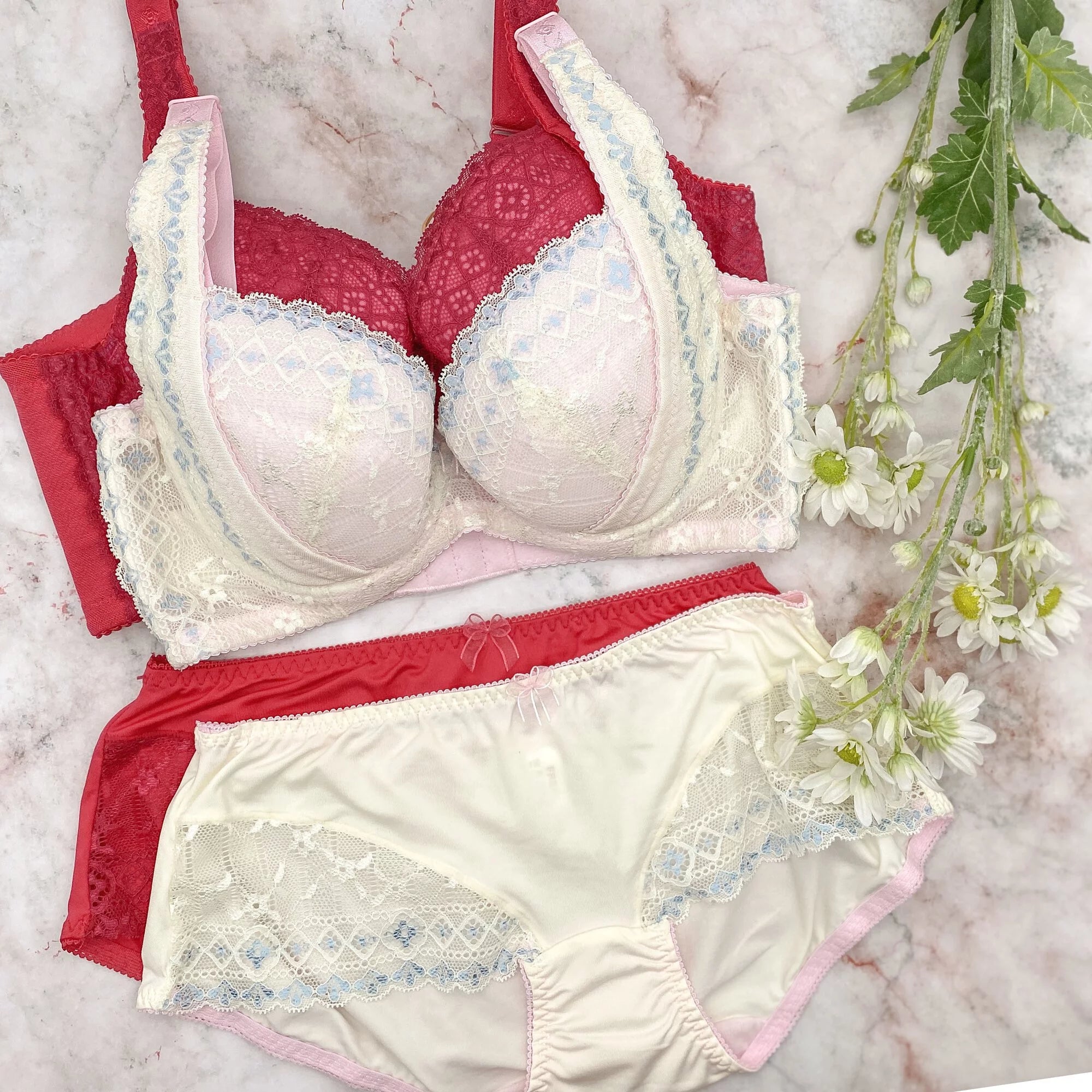 2353S - 美感花邊 性感集中 功能內衣連內褲 (套裝)