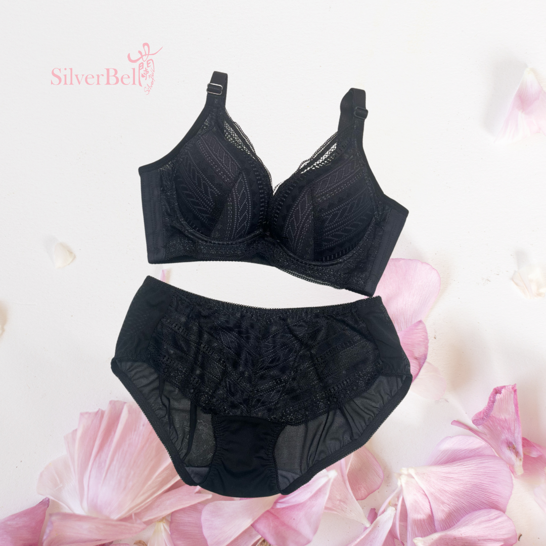 4206 黑色蕾絲幻影水圍內衣
