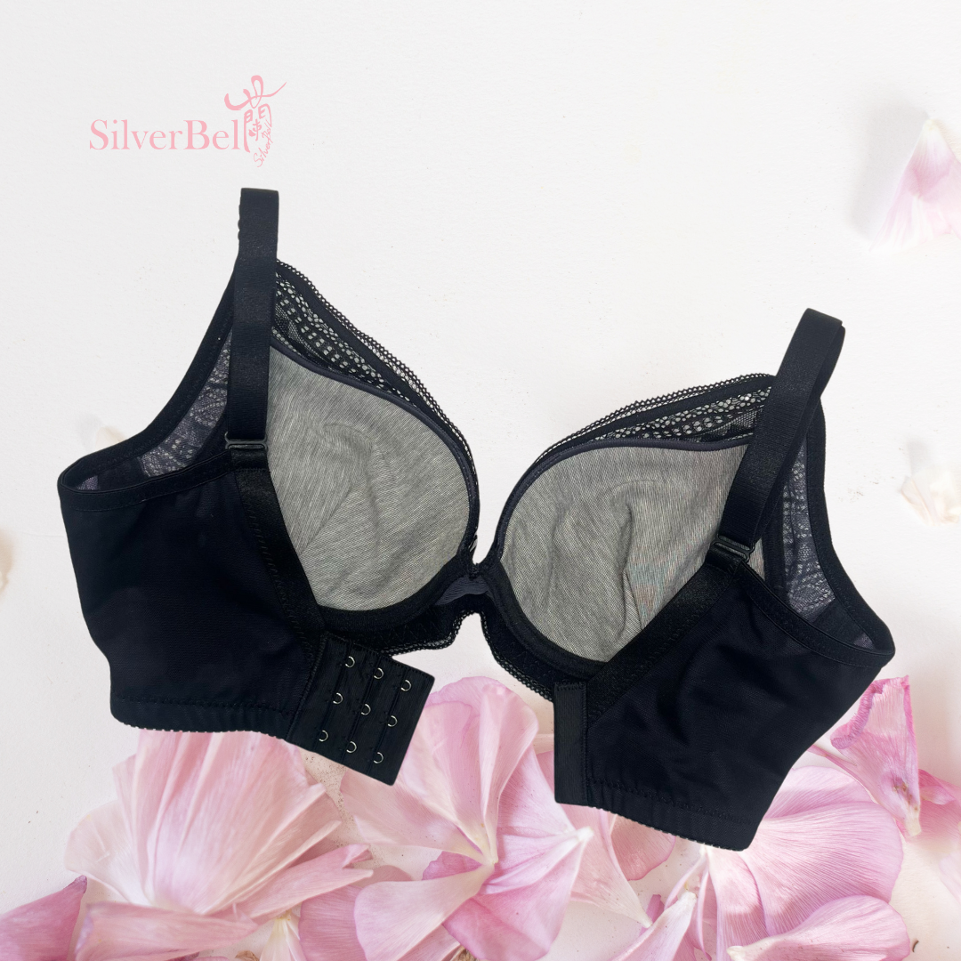 4206 黑色蕾絲幻影水圍內衣